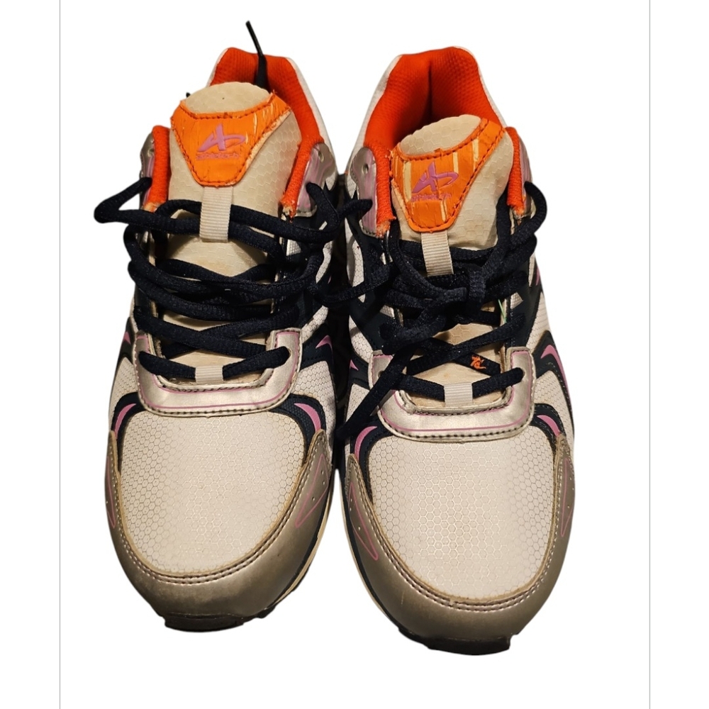 Stylish Cream and Orange Sneakers